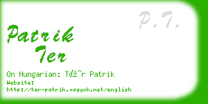 patrik ter business card